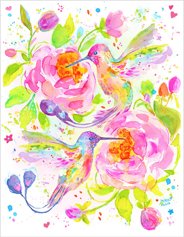 Fine Art Print - Hummingbird Love