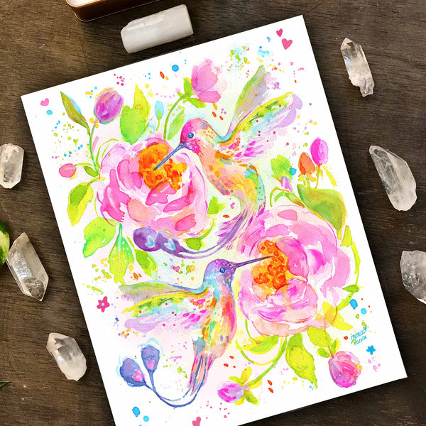 Fine Art Print - Hummingbird Love